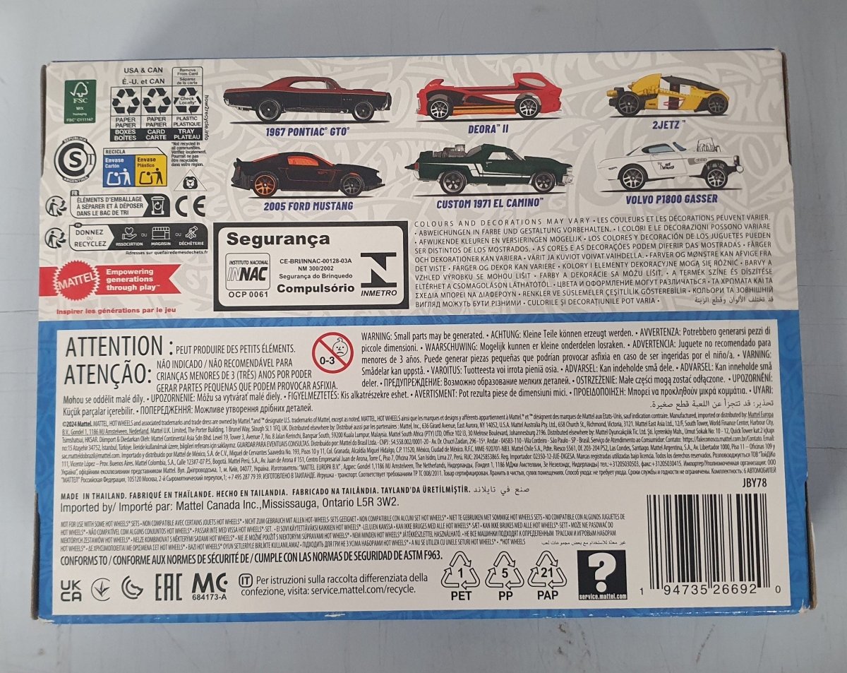 1:64 Hot Wheels 2025 Silver Legends Tour Multipack JBY78 Volvo, Ford, Pontiac - Mega Cash Sydney