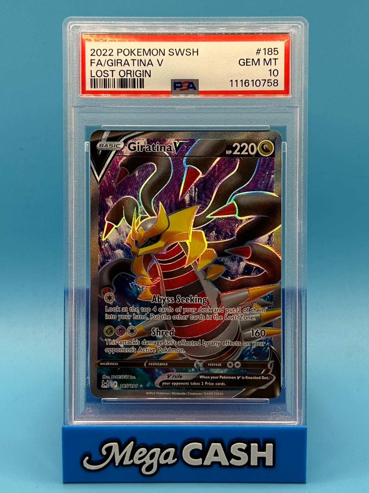 Pokémon 2022 Giratina V FA - Lost Origin - PSA GEM MT 10