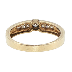 9ct Yellow Gold Bezel-Set Diamond Multistone Ring