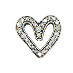 Pandora Sparkling Freehand Silver Heart Charm