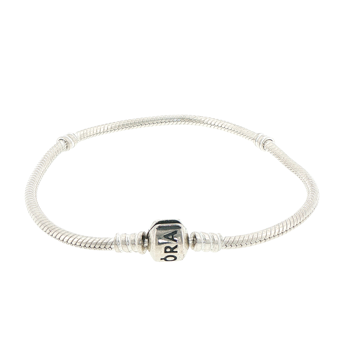 Pandora Moments Barrel Clasp Snake Chain Bracelet 594593C00