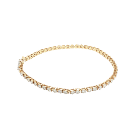 9ct Yellow Gold Classic Diamond Tennis Bracelet