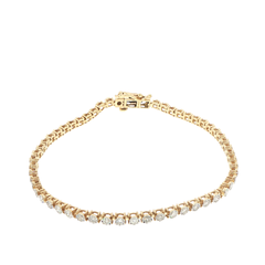 9ct Yellow Gold Classic Diamond Tennis Bracelet