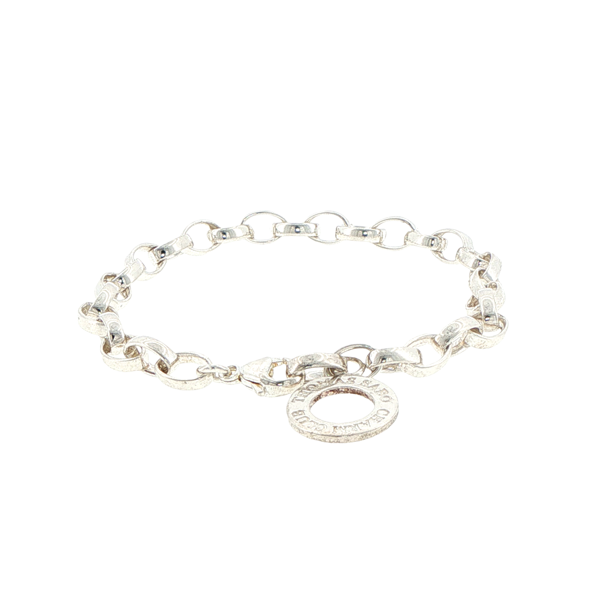Thomas Sabo Silver Link Charm Bracelet with Circular Carrier Ring