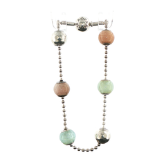 Pandora Pastel Quartz Beaded Ball Chain Bracelet in Silver