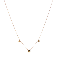 10ct Yellow Gold Three-Station Lab Grown Diamond Chain Necklace