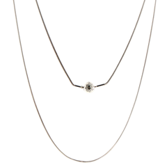 Pandora Silver Snake Chain Necklace with Spherical Barrel Clasp