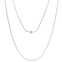 Pandora Silver Snake Chain Necklace with Spherical Barrel Clasp