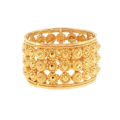 22ct Yellow Gold Ornate Filigree Band Ring