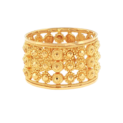 22ct Yellow Gold Ornate Filigree Band Ring
