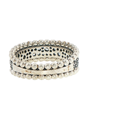 Pandora Silver Pave Edge Band Ring