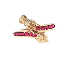 9ct Yellow Gold Ruby Dragon Cocktail Ring