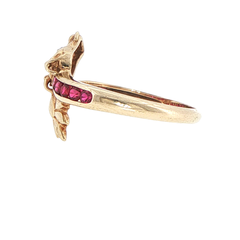 9ct Yellow Gold Ruby Dragon Cocktail Ring