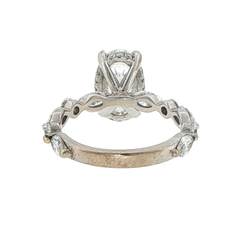 18ct White Gold Oval Cut Lab Grown Diamond Engagement Ring