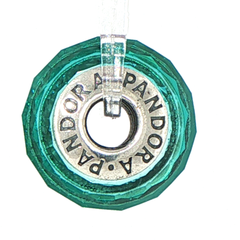 Pandora Teal Shimmer Faceted Murano Glass Charm 791655
