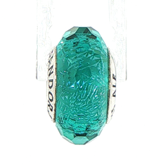 Pandora Teal Shimmer Faceted Murano Glass Charm 791655