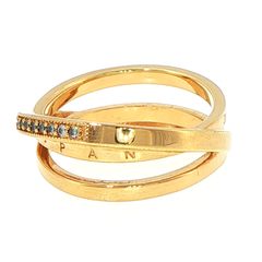 Pandora 14K Plated Crossover Pavé Triple Band Ring 189057C01