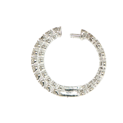 9k White Gold Diamond Hoop Earrings