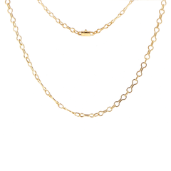 18ct Yellow Gold Alternating Link Chain Necklace