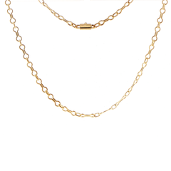 18ct Yellow Gold Alternating Link Chain Necklace