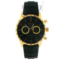 Seiko Gold Case Chronograph Men's Watch 43mm