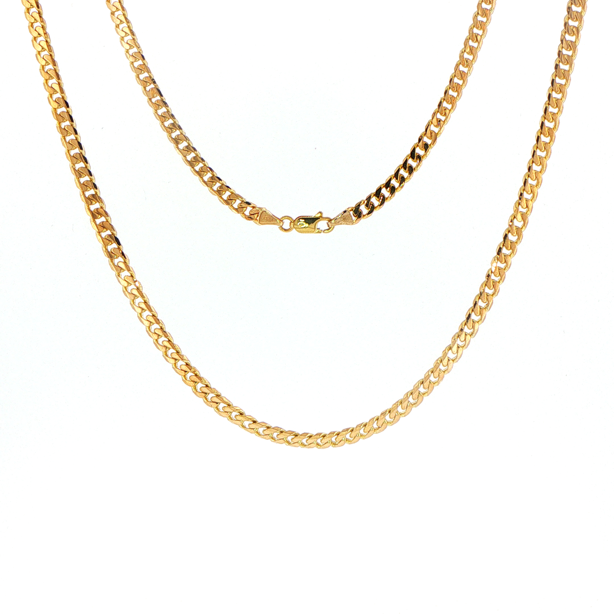 9ct Yellow Gold Classic Cuban Chain Necklace