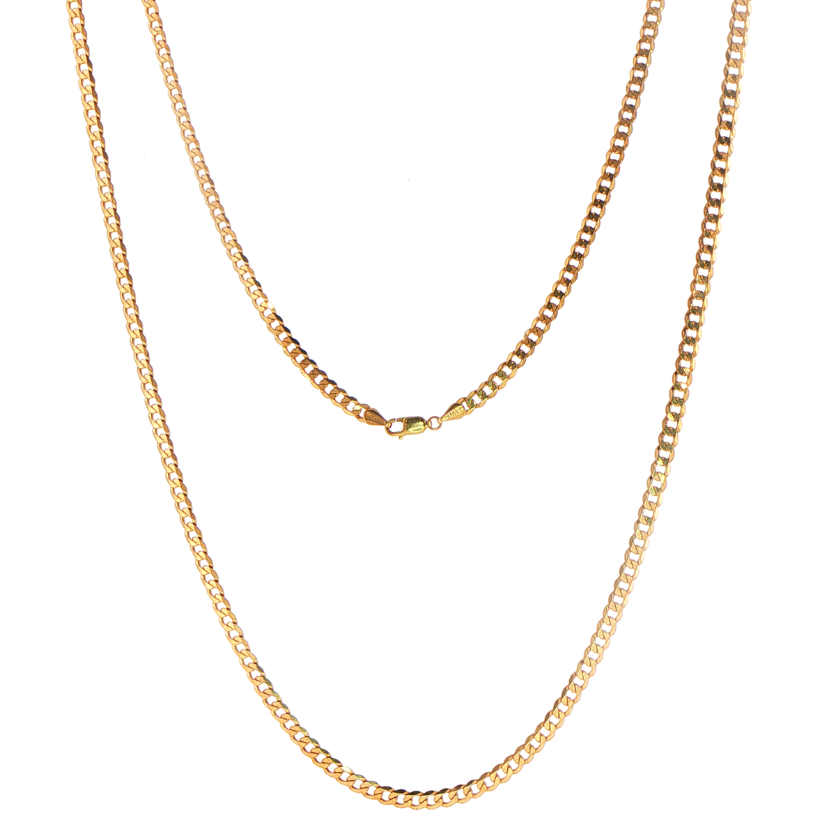 9ct Yellow Gold Classic Curb Chain Necklace