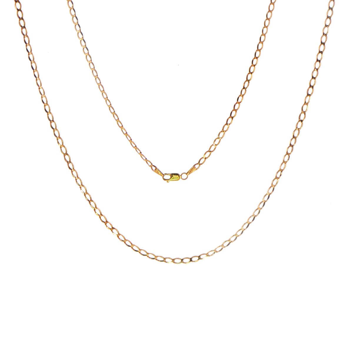 9ct Yellow Gold Classic  Oval Link Chain Necklace