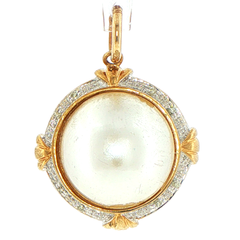 9ct Yellow Gold Vintage-Inspired Halo Pendant