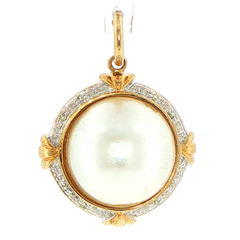 9ct Yellow Gold Vintage-Inspired Halo Pendant