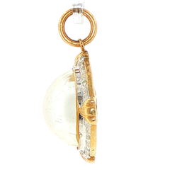 9ct Yellow Gold Vintage-Inspired Halo Pendant