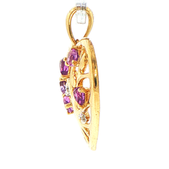 9ct Yellow Gold Heart-Shaped Tree of Life Pendant