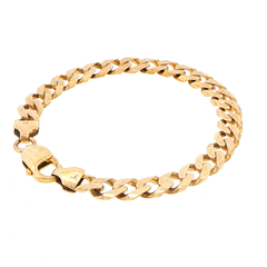 9ct Yellow Gold Curb Link Chain Bracelet
