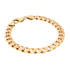 9ct Yellow Gold Curb Link Chain Bracelet