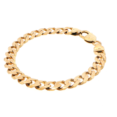 9ct Yellow Gold Curb Link Chain Bracelet