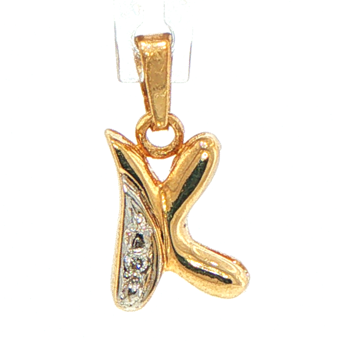 9ct Yellow Gold Diamond Initial K Pendant