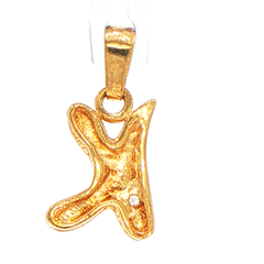 9ct Yellow Gold Diamond Initial K Pendant