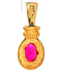9ct Yellow Gold Vintage-Style Oval Pendant