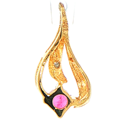 9ct Yellow Gold Diamond Teardrop Pendant