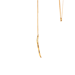 9ct Yellow Gold Diamond Swirl Pendant Necklace