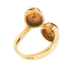 9ct Yellow Gold Enamel Ladybug Ring