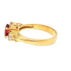 14ct Yellow Gold Cubic Zirconia Multistone Halo Ring