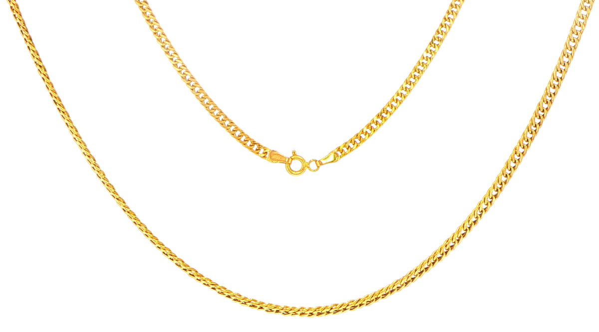18ct Yellow Gold Classic Curb Chain Necklace