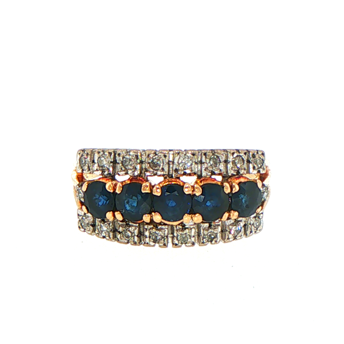 14ct Yellow Gold Diamond Multi-Stone Ring