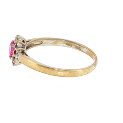 18ct Yellow Gold Diamond Halo Ring