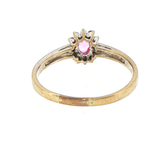 18ct Yellow Gold Diamond Halo Ring