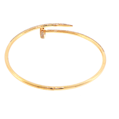 18ct Yellow Gold Diamond Pavé Nail Wrap Bangle with Valuation