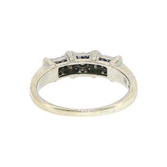9ct White Gold Diamond Multi-Stone Textured Band Ring