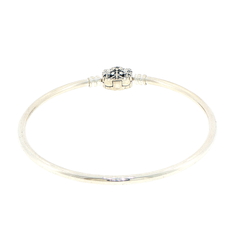Pandora Silver Snowflake Clasp Bangle Bracelet