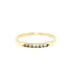 9ct Yellow Gold Channel-Set Diamond Band Ring
